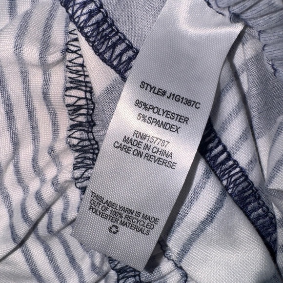 Jolie & Joy Striped Off the Shoulder Romper - Picture 7 of 7